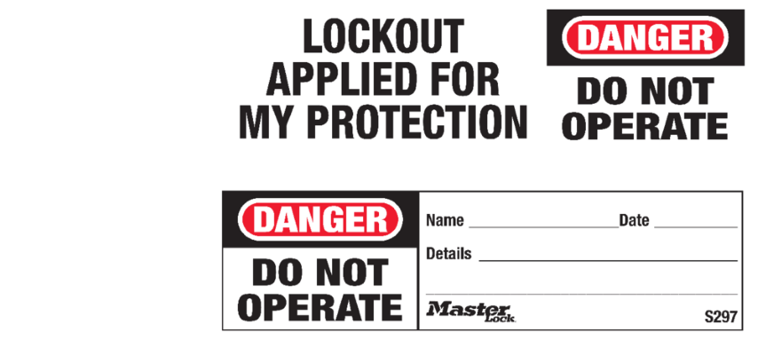 MASTER LOCK - SAFETY MAINTENANCE TAG 100PK 